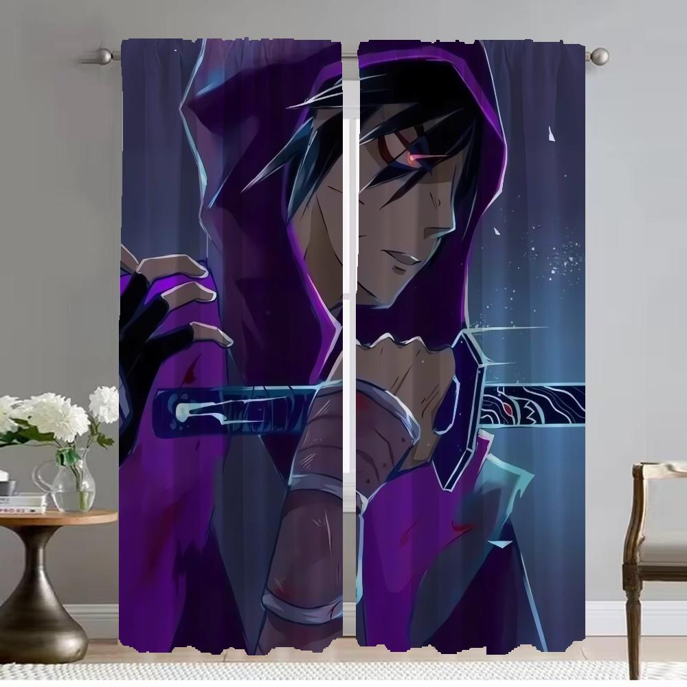 

Шторы для гостиной Assassin Modern, 2 шт., кухонные шторы для камеры, оконные шторы, украшения на Хэллоуин, перегородка W50xH70cmx2pcs-CL