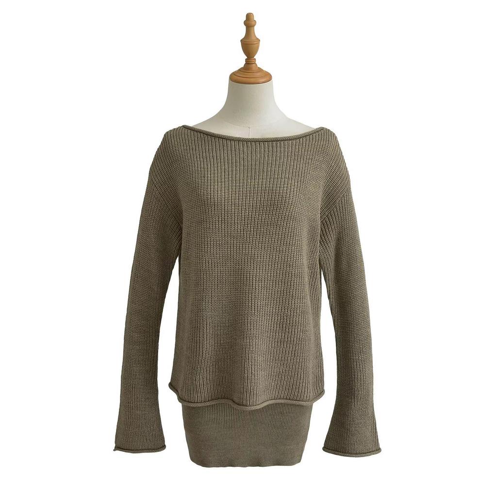 FS510-26 Spring New Arrival European & American One-Shoulder Long-Sleeve Sweater - Chic Blogger Style