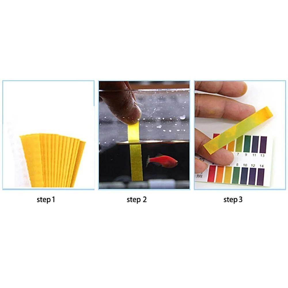 80 Strips/pack Aquarium Water pH Test Strips Universal Litmus Paper 1-14 Alkaline Indicator Food Urine Lab Soil Body Tester