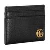 Gucci GG Marmont Gold Logo Leather Card Holder Men Wallets Black 657588-DJ20T-1000