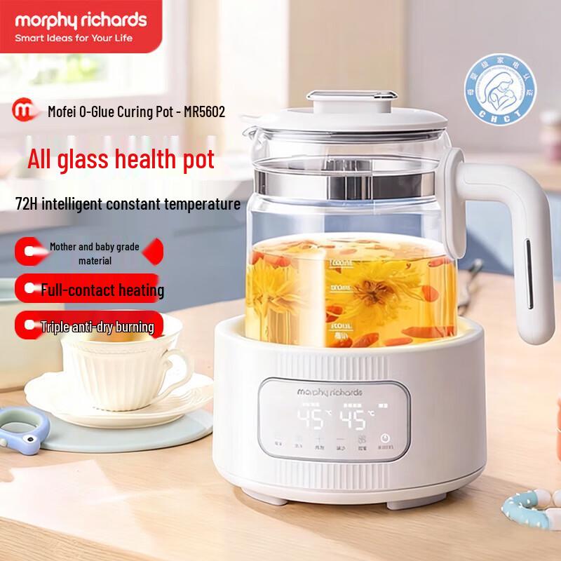 

Morphy Richards 1.2L Glass Health Kettle with Precise Temperature Control