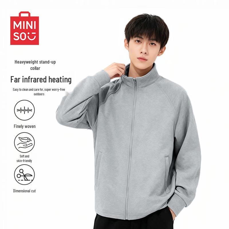 MINISO Men s Casual Knitted Stand-Collar Jacket 3XL