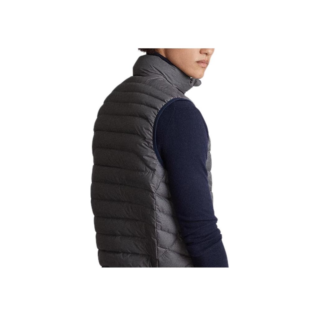 Polo Ralph Lauren Solid Color Pony Embroidered Zippered Stand Collar Sleeveless Down Jacket Men Outerwear Gray MNPOOTW1N210049-D86