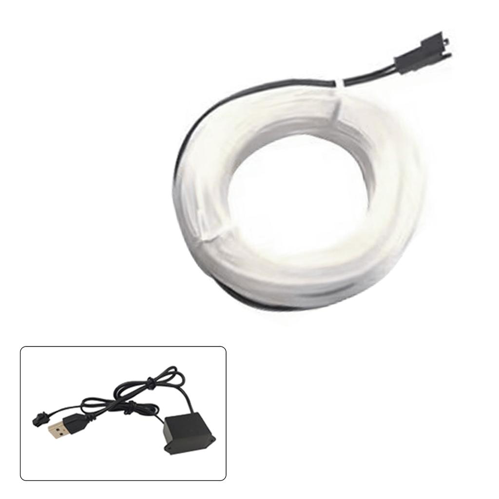 USB Car Interior Strips Lights Multicolor LED Fiber  Lighting set Simple Installation for Dashboard & Console