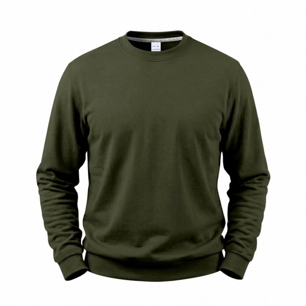 Men's Crewneck Sweatshirt Loose Fit Color Casual Everyday Wear