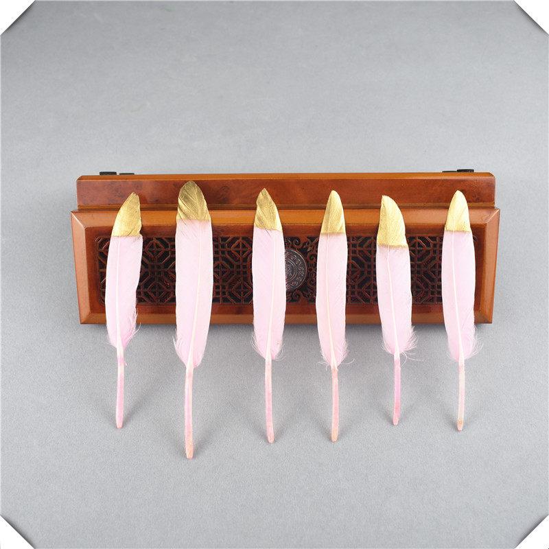 10/20 Stück Goldene Entenfedern DIY Handarbeit Dekoration Hochzeit Hut Federn für Schmuckherstellung Traumfänger Federn Basteln 10-15CM