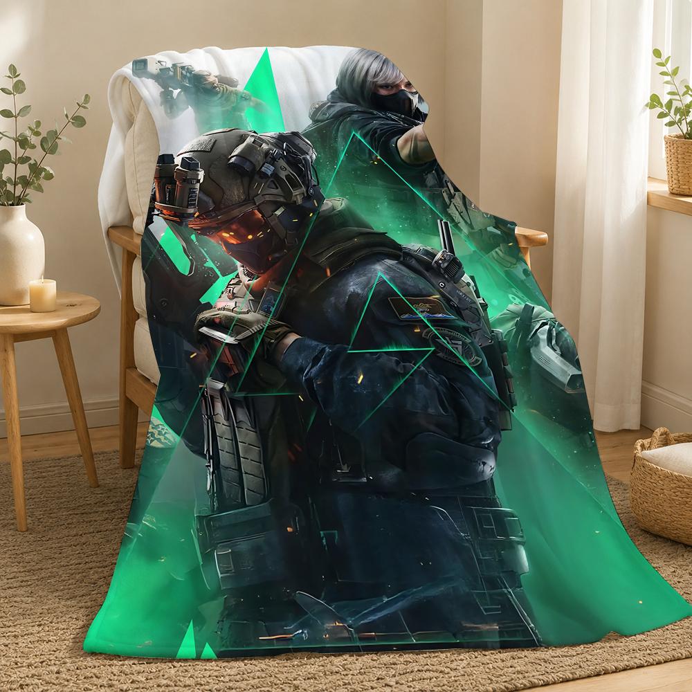 Delta Force Game Throw 240g flannel blanket, suitable for sofas, beds, offices, exquisite gift blankets