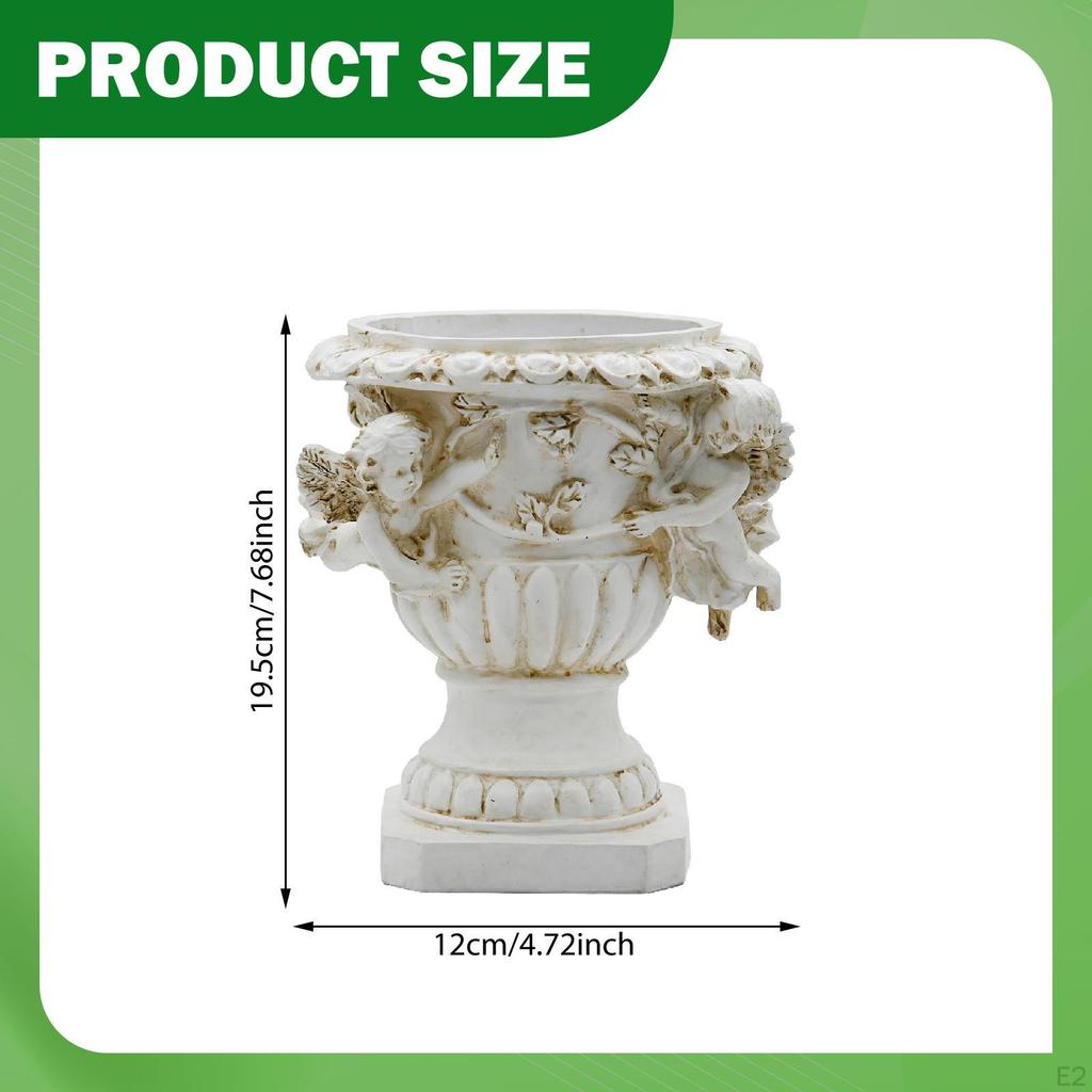 Angel Flowerpot Statue Adornment Unique Retro Creative Garden Planter Pot for