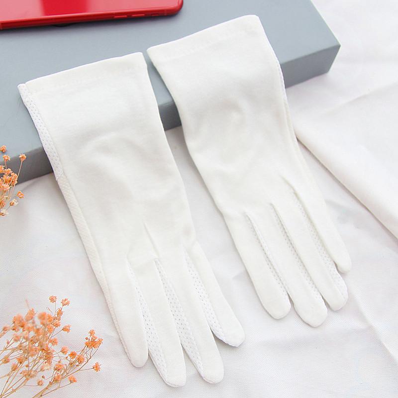 Summer Sun Proof Cotton Sweat Absorbent Breathable Touch Screen Anti Ultraviolet Gloves Non Slip Gloves.