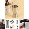 Steel Jigger Double Shot And Single Shot Measure Cup With Elegant Double Tone Finish For Cocktails