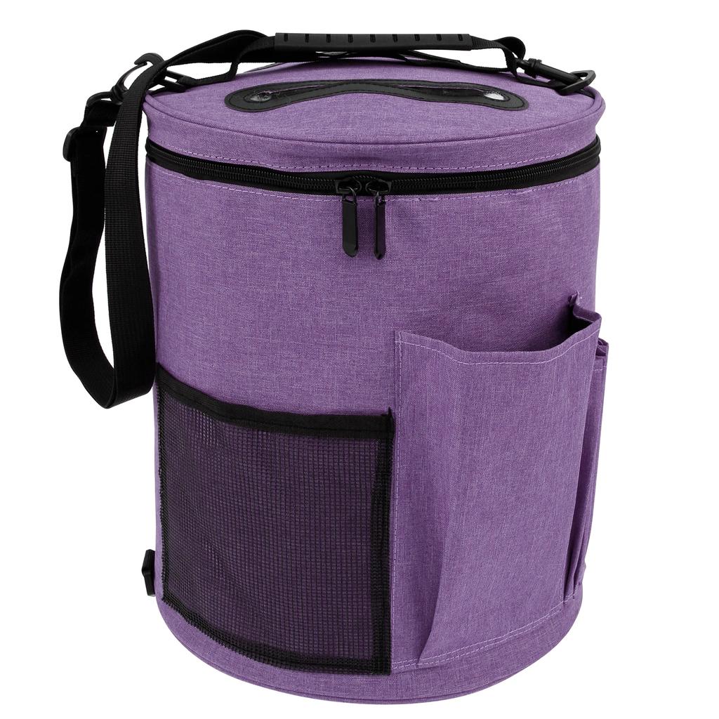 New Foldable Yarn Storage Bag Portable Crochet Bags with Shoulder Strap Crochet Tote with Handle for Knitting Supplies Crafting