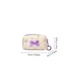 Ins Fashion Sweet Floral Makeup Bag for Girl Cute Print Flower Bow Cosmetic Bags Small Cute Lipstick Cable Earphone Storage Bag
