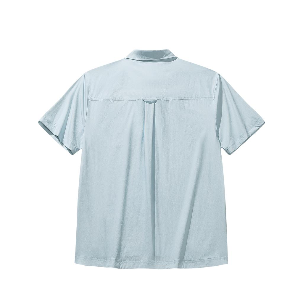 Anta Light Blue Graffiti Casual Street Short Sleeve Shirt Unisex shirts 172638101-6