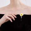 Bouquet Brooch Artistic Vase Shape Lightweight Alloy Insert Real Dried Flowers Decorative Brooch Wearable Flower Accessory