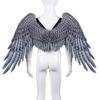 Kids Angel Wings Costume Accessory Halloween Mardi Gras Party Dress Up White Black Nonwoven Fabric