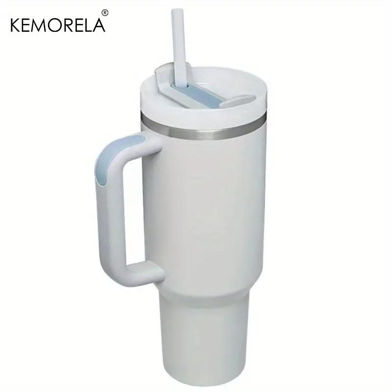 

Tumbler With Handle Lid Straw Stainless Steel Water Bottle 887/1182ML Vacuum Thermos Cup Travel Car Coffee Mug 887-ml