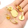 Edelstahl Gold Plated 8-20mm Französische Hebel Cabochon Ohrring Fassung Leere Basis Cameo Schale DIY Ohr Schmuck Zubehör