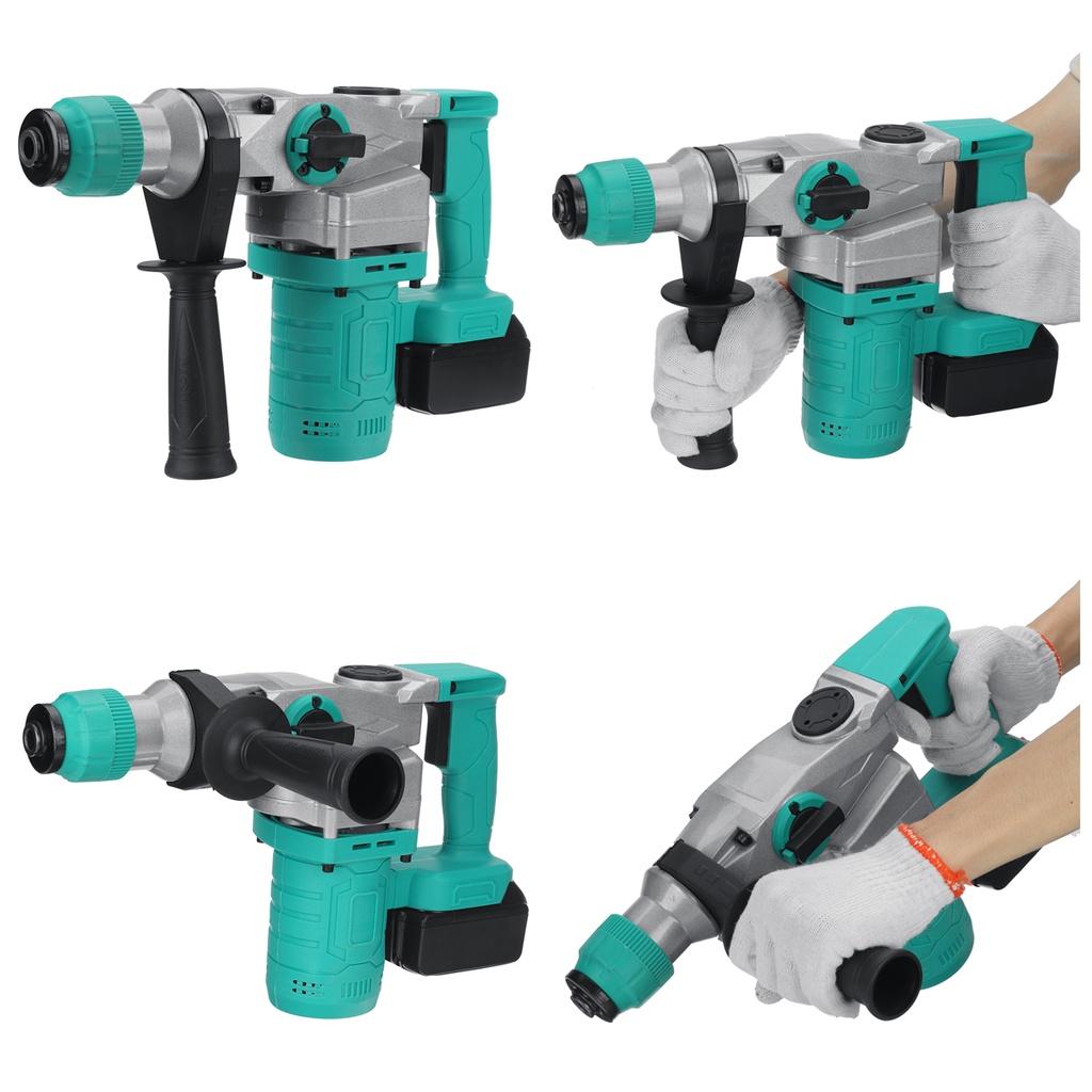 2 In 1 Electric Impact Drill Rotary Hammer Rechargeable Brushles Cordless Hammer Electric Drill for 18V Lithium Battery