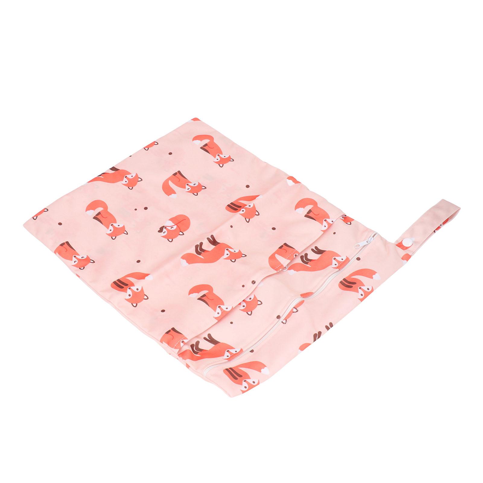 

Сумка для влажной и сухой одежды, водонепроницаемая сумка для подгузников, небольшая сумка для подвески коляски с двумя молниями T01