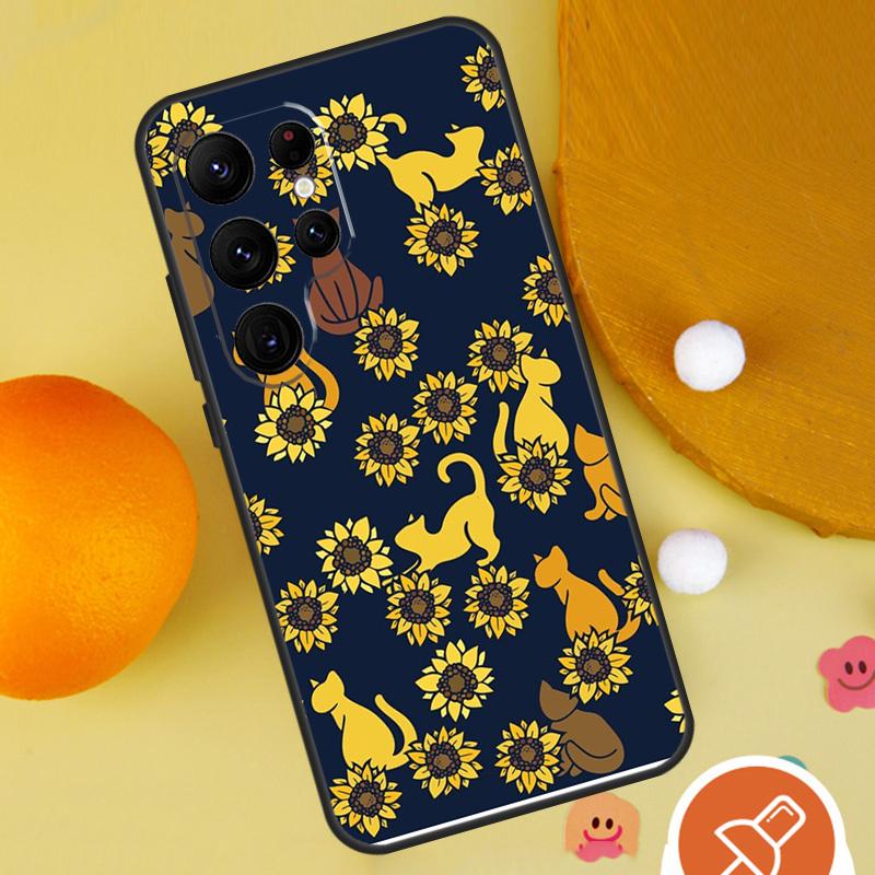 Schöne gelbe Sonnenblumen-Handyhülle für Samsung Galaxy S25 Ultra S24 S22 S21 Ultra S9 S10 S20 Plus S23 FE Funda Abdeckung