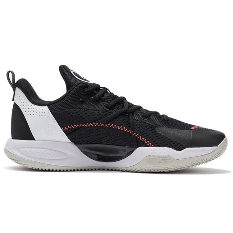 Li Ning Speed 8 Basketball Shoes Men's Low Top Black/Standard White ABPS003-2