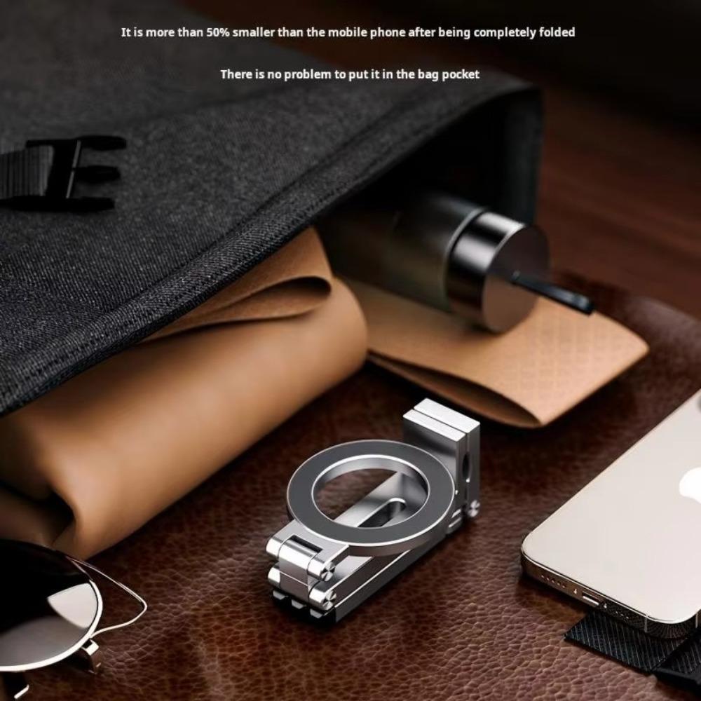 Strong Adsorption Phone Tripod Angle Adjustable Phone Handle Creative Magnetic Phone Holder  Vlog