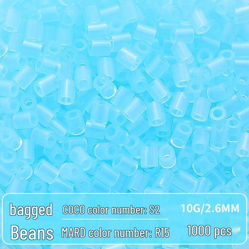 Clear Puzzled Beans Special Color Refill Pack, Black & White, 2.6mm Handmade DIY Fuse Beads Toy Set
