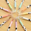 10 pz 0.38mm Penne Gel Impugnatura Comoda Portatile Inchiostro Uniforme Creativo Scrittura Liscia Multicolor Design Della Mucca Firma Penne Forniture Per Ufficio