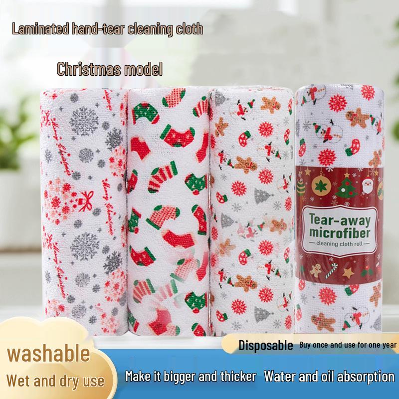 Drukowane Ręczniki Kuchenne z Mikrofibry z Możliwością Oderwania - Pogrubione i Chłonne do Czyszczenia Domowego