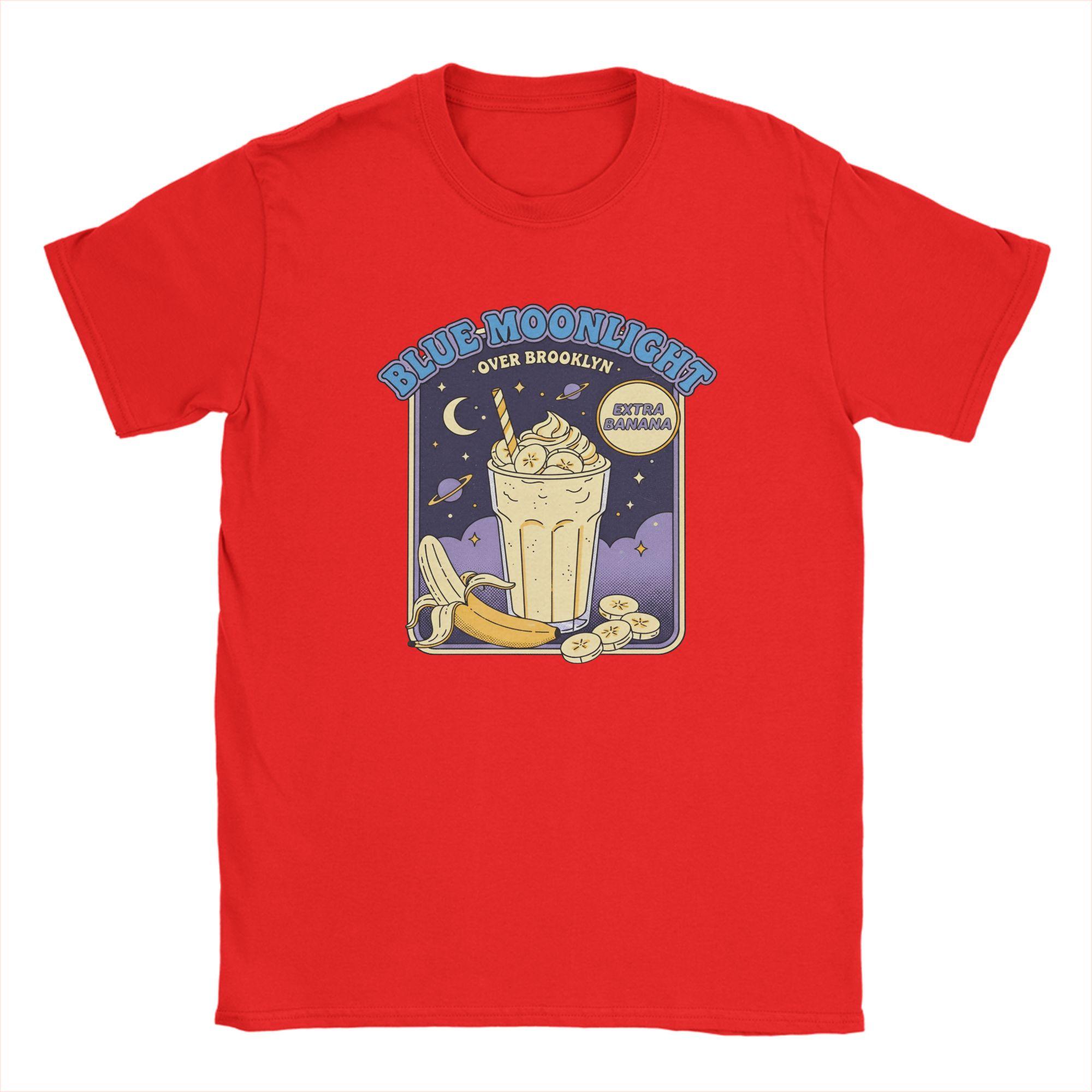 

Blue Moon Over Brooklyn TShirts for Unisex Heated Extra Banana Smoothie Casual Cotton Tee Shirt O Neck Classic Tops S