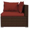 Vidaxl 2-Osobowa Sofa Ogrodowa Z Poduszkami, Polirattan, Brązowa