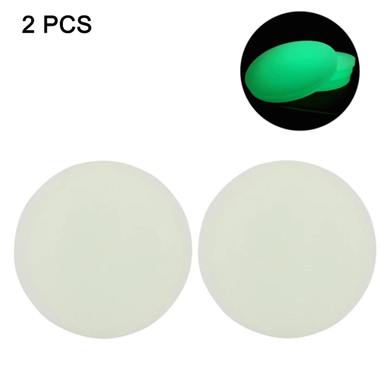 2pcs Non-slip Car Water Cup Pad Luminous Car Coaster Pad Mat Cup Bottle Holder Rhinestone Rubber Pad Mat Car Styling Accessories