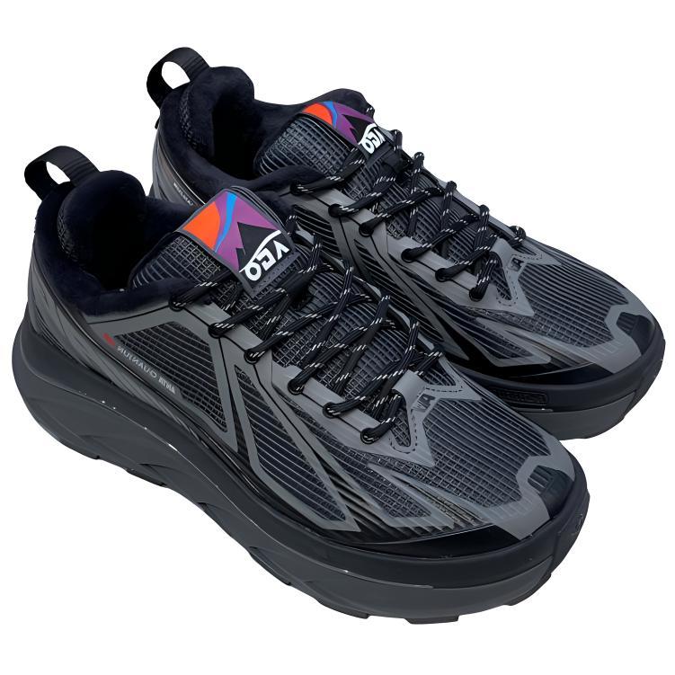 New Anta Anti Slip Wear Resistant Low Top Running Shoes Men's Black Gray 112346606A-7