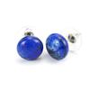 Tiktok Natural Semi-Precious Stone Crystal Tiger Stone Amethyst Bread Beads Stud Earrings Ball Earrings E45