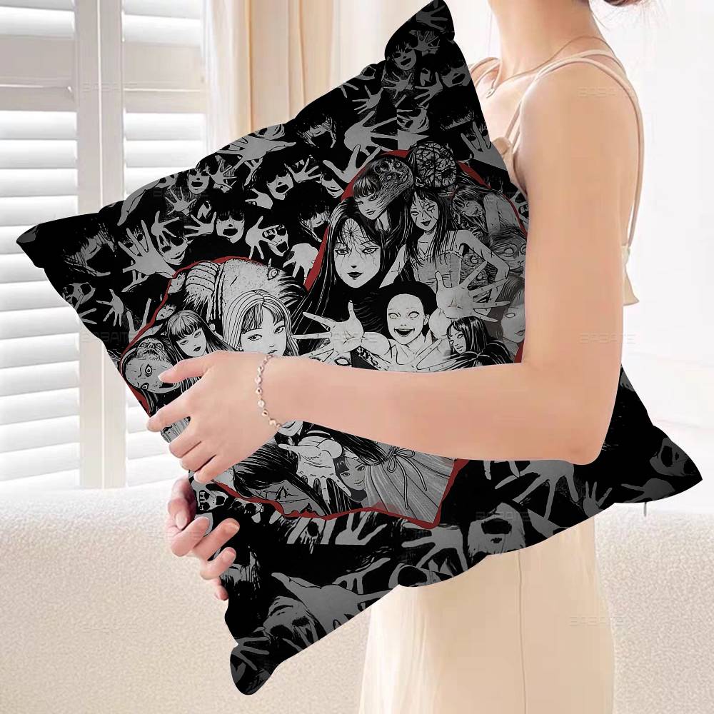 Anime Tomie Junji Ito Stitch Lucky Dragon Pillow Cover Sofa Cushion Cover Home Room Decoration Children Gift