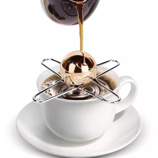 Stainless Steel Drink Chiller Reusable Coffee Cooling Ball for Cocktails Whiskey Frost-Free Beverage Sphere Drink Chilling Tool