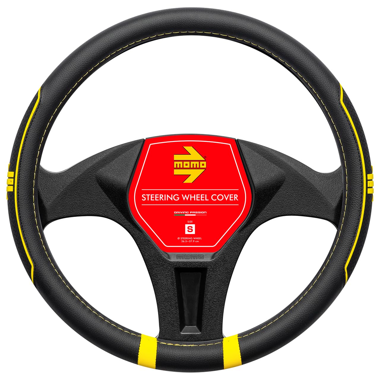 

MOMO FAST Steering Wheel Cover, Italy, Milan, Size Small, Yellow