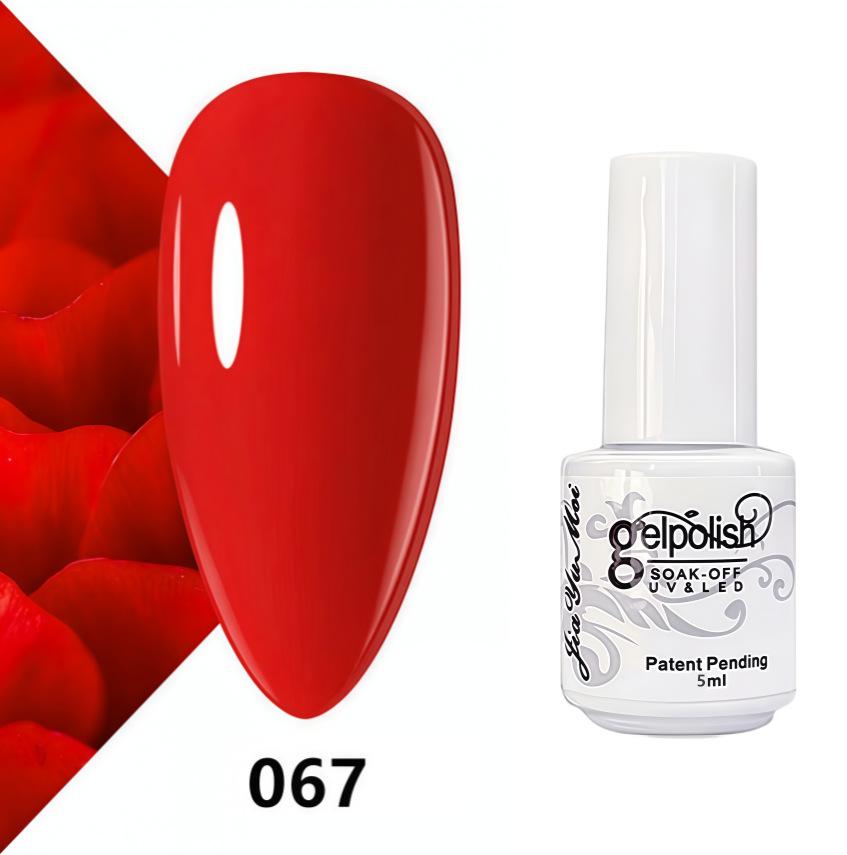 GELPOLISH Nail Art Set: Base, Top Coat, Transparent & White Gel Polishes