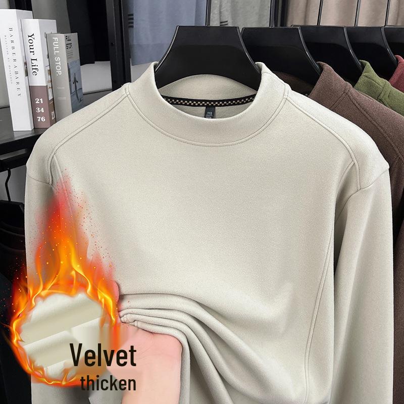 Men's Thickened 520g German Fleece Hoodie - Heavyweight, Warm, Casual Long Sleeve Base Layer for Autumn/Winter 2025