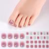 34tips Flowers UV Free Gel Toenail Sticker Gradient Full Cover Gel Toenail Wraps Self-Adhesive Foot Nail Art Decoration