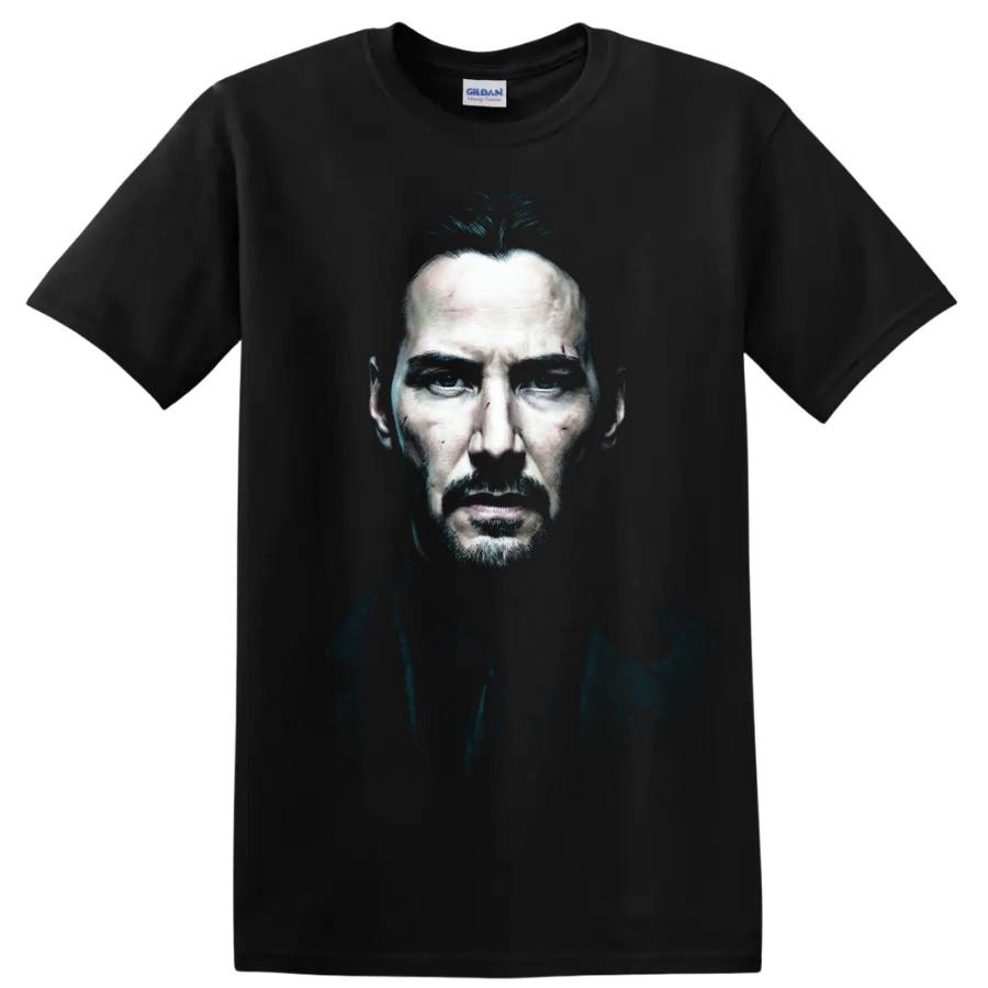 John Wick Keanu Reeves Ritratto Maglietta Teschio Film d'Azione Grafica Maglietta Regalo Arte