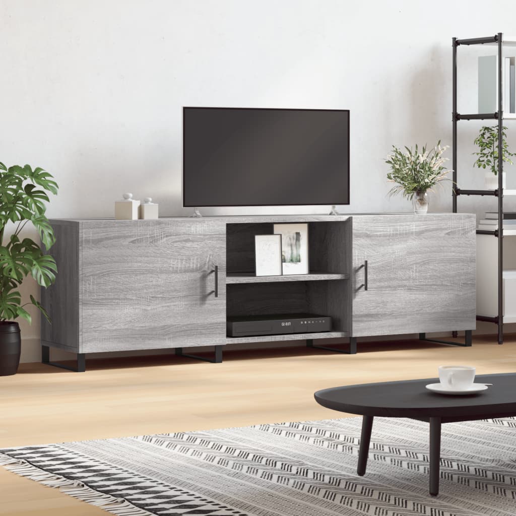 TV Cabinet Gray Sonoma 150x30x50 cm Particleboard