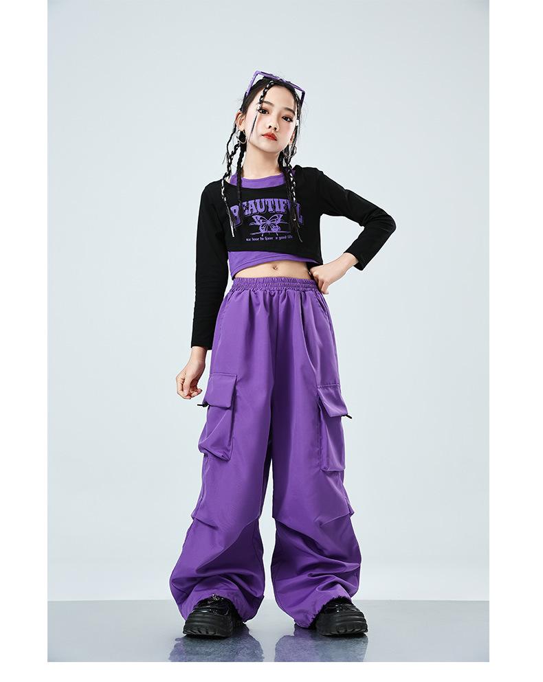 Girls' Trendy Street Dance Hip Hop Performance Outfit