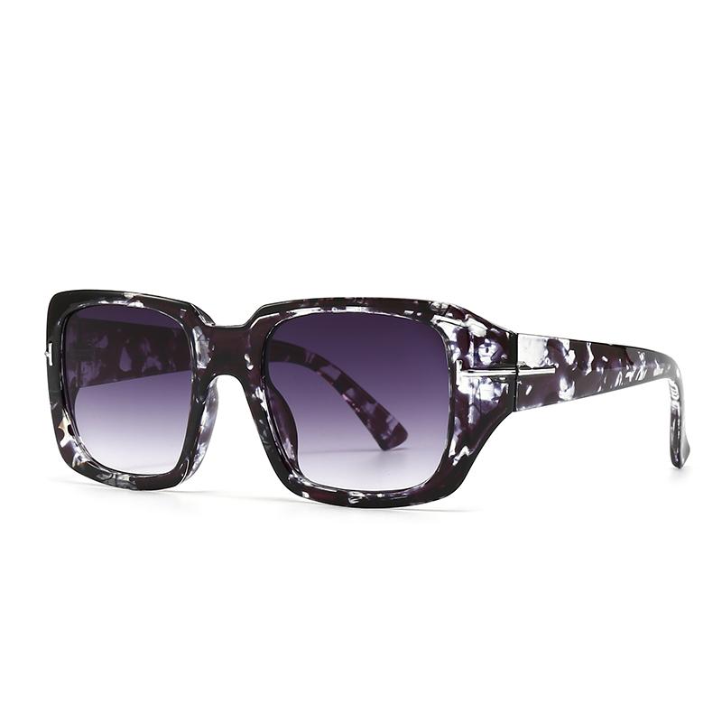 Foreign Trade Cross-Border Popular Modern Sun Glasses European and American Street Photography Ins Popular Model Square Sun Glasses