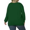 Women's Fashionable Casual Plus-Size Long Sleeve Pullover Printed Sweatshirt