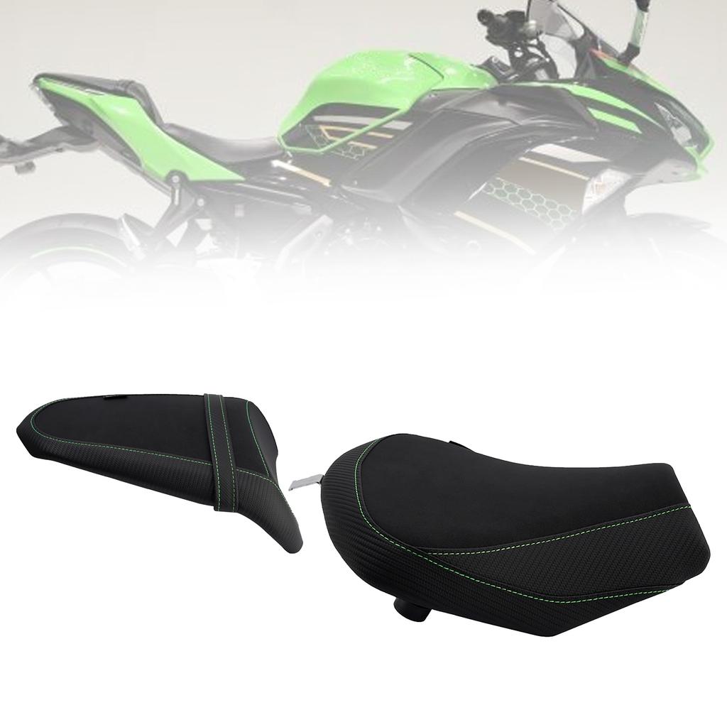 Front&Rear Raider Passenger Cushion Kit Green For Kawasaki Ninja 650 Z650 17-25