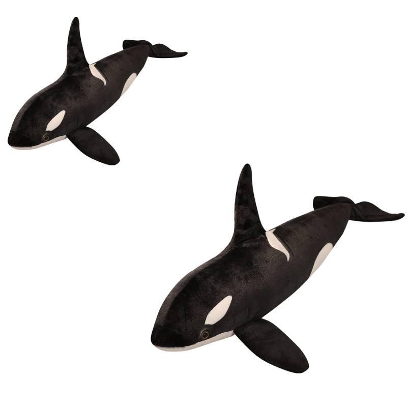 Realistic Killer Whale Plush Toy Soft And Cuddly Ocean Sea Life Stuffed Animal Pillow Doll