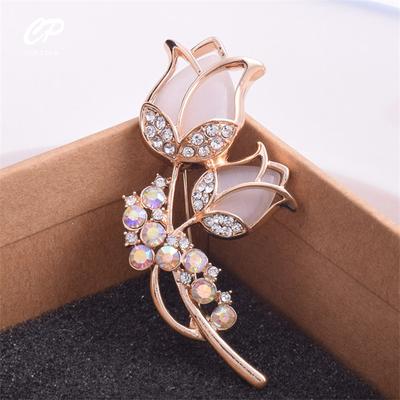Opal Rose Flower Brooch High -End Bridal Clothing Accessories Brooch Flower Clothing Brooch