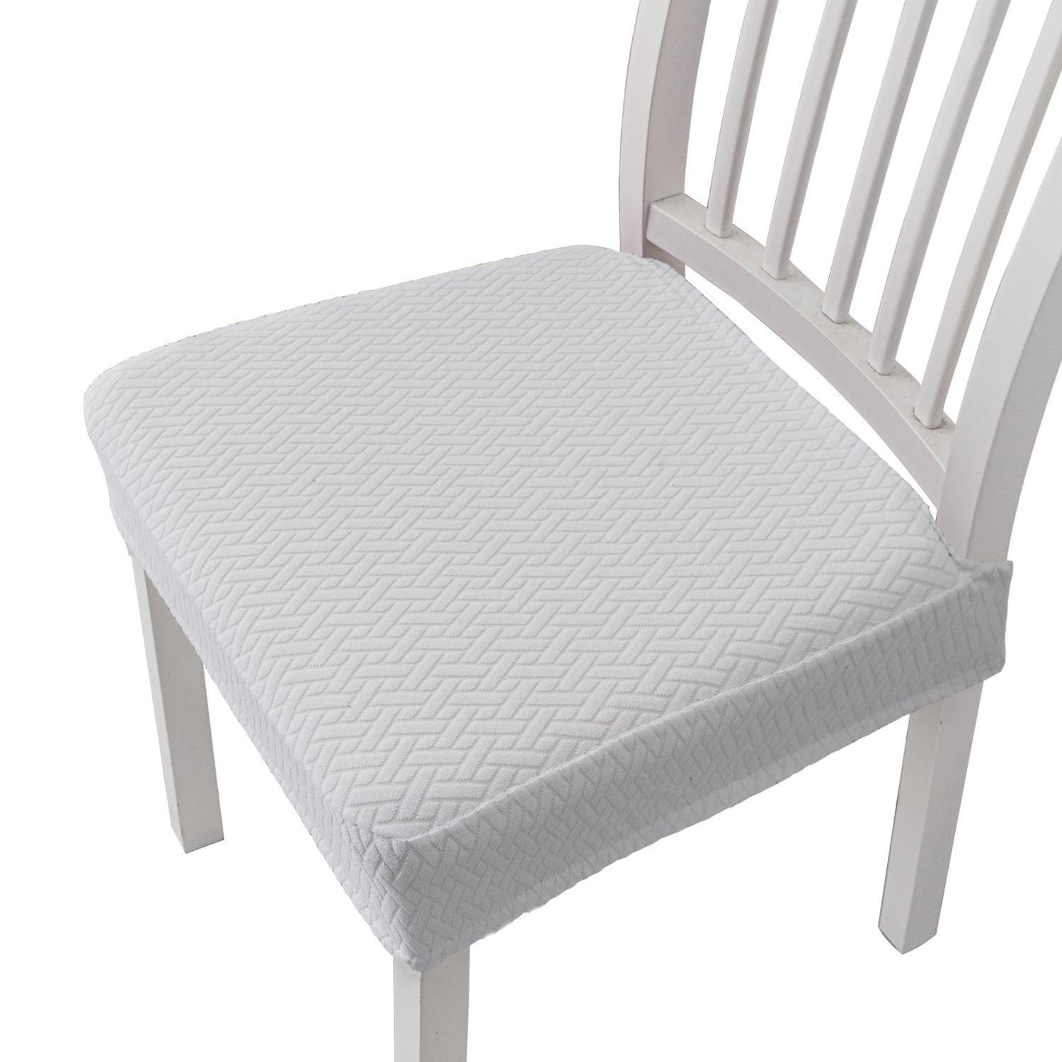 

Solid Color Elastic Jacquard Chair Cushion Cover for Hotel and Home Dining Chairs Type T05 (200gsm)