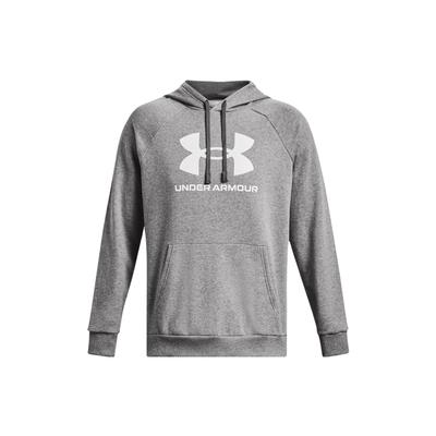 Under Armour Rival Fleece Letter Print Raglan Hoodie Men Hoodies Gray 1379758-025
